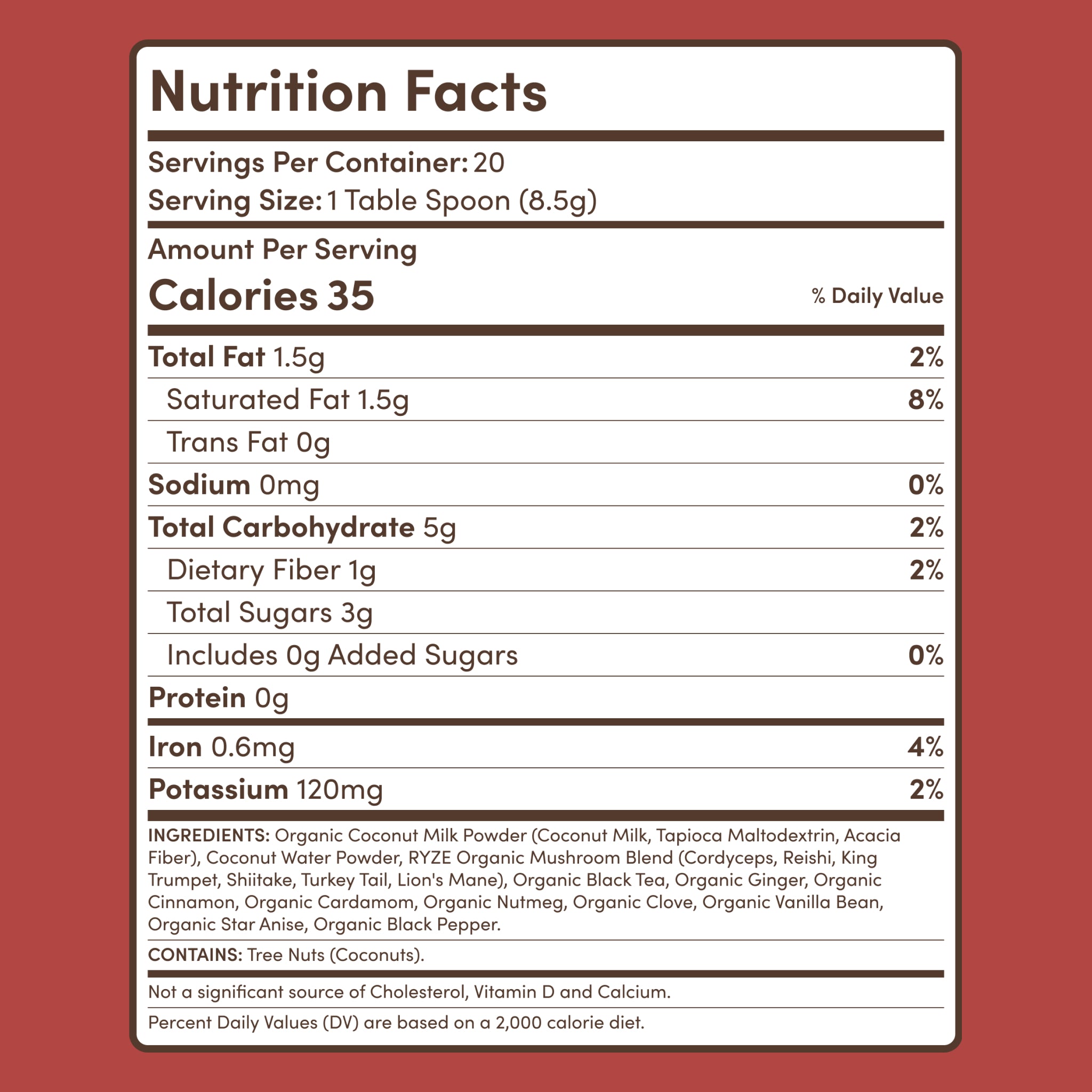 Mushroom Chai (20 Servings) - Workday Focus