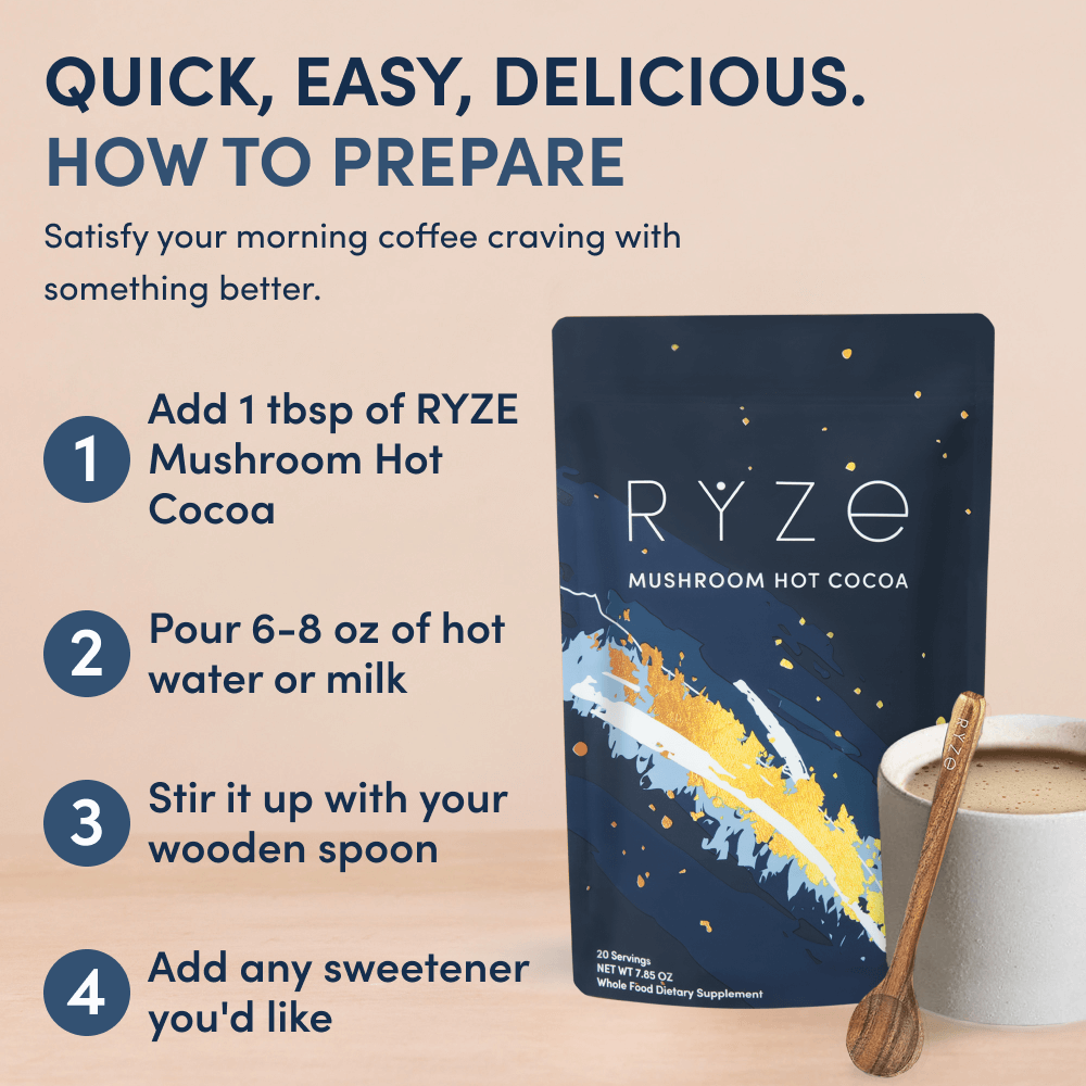 Mushroom Hot Cocoa (20 servings) - Gentle Energy