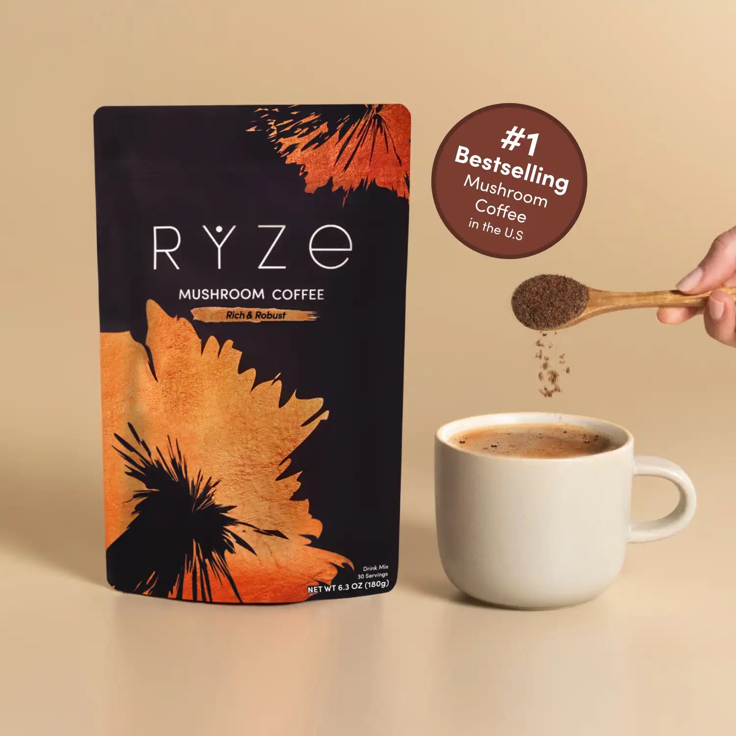 Mushroom Coffee Dark Roast (30 Servings) - Smart Coffee