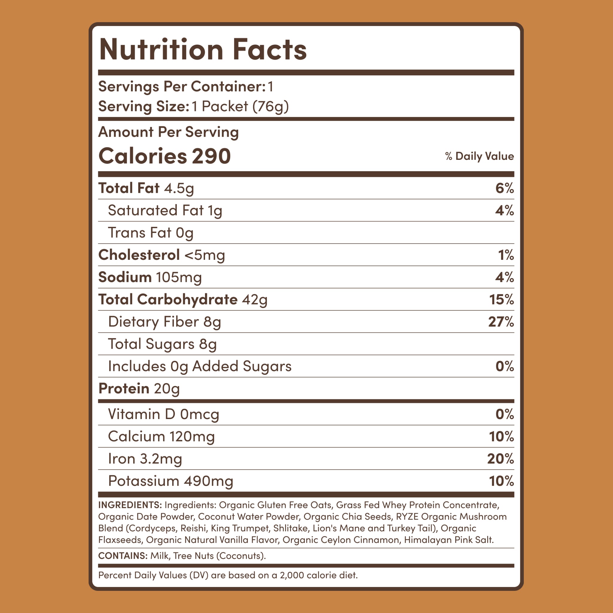 Mushroom Overnight Oats (14 Servings) - Mindful Energy